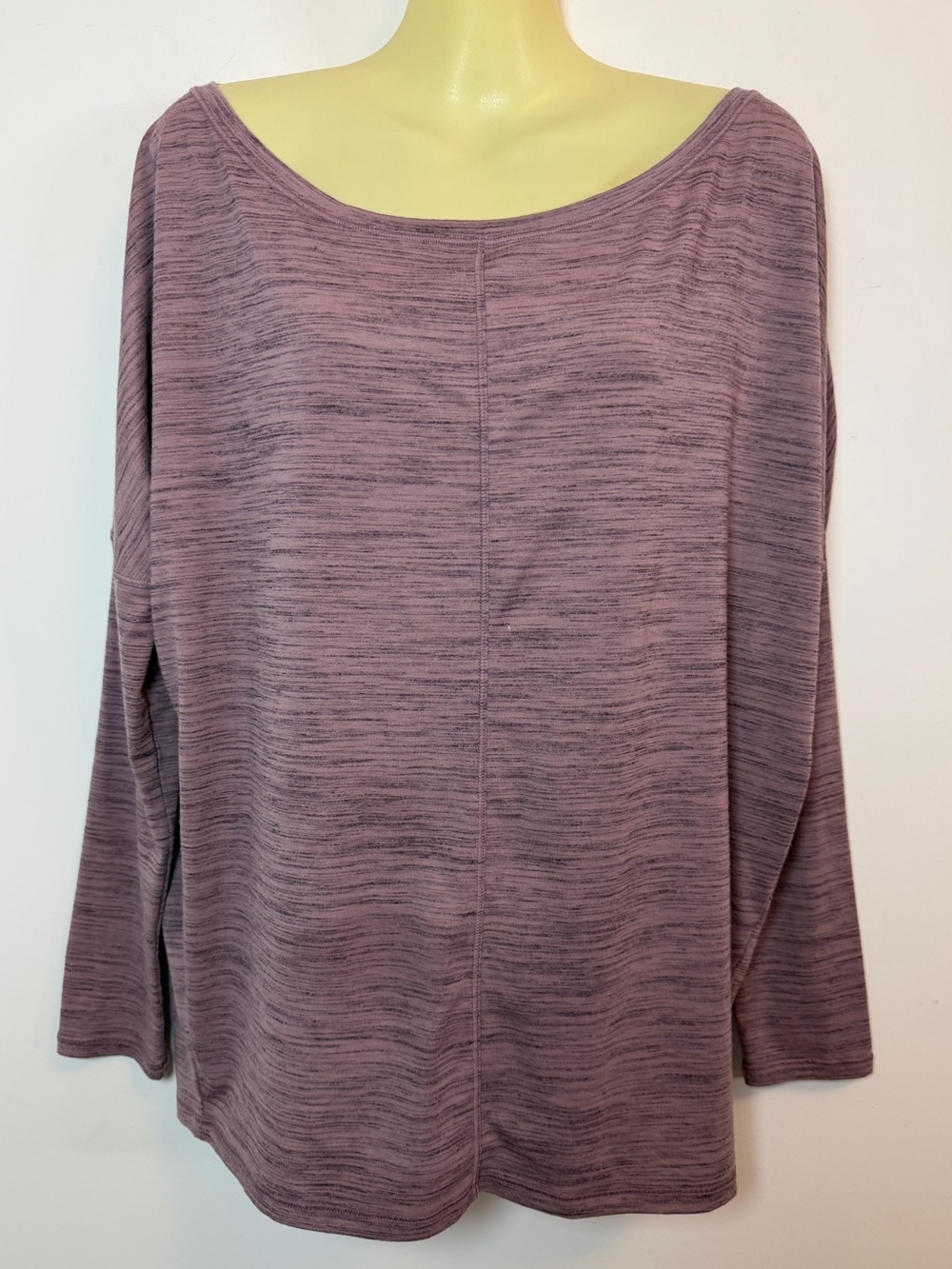 Athleta Relaxed Boatneck Long-Sleeve Top in Mauve